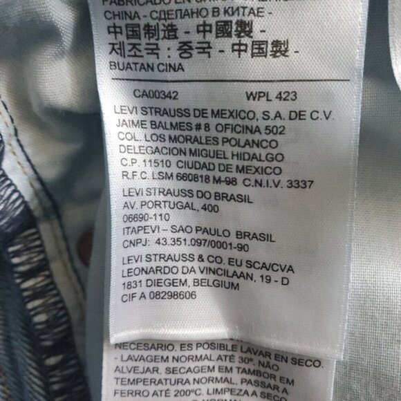 Levi's Distressed Blue Wedgie Short Size 27 - Picture 8 of 10